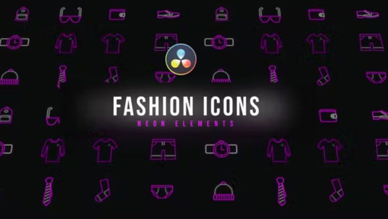 Videohive Fashion Neon Icons