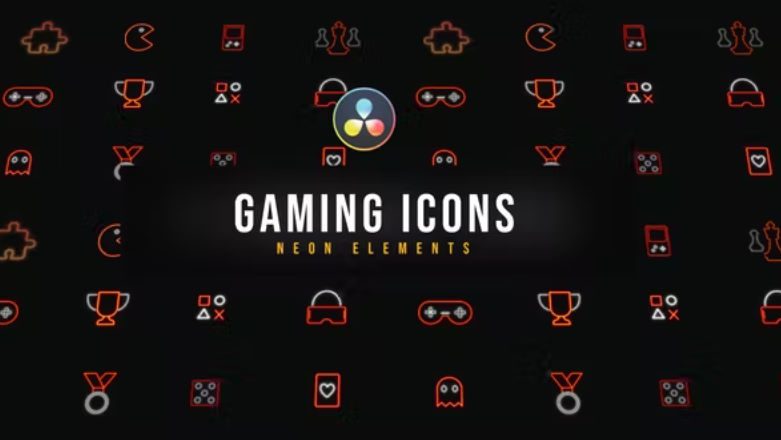 Videohive Gaming Neon Icons