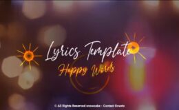 Videohive Lyrics Template Happy Words