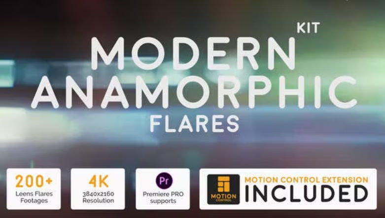 Videohive Modern Anamorphic Flares Kit