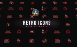 Videohive Retro Neon Icons