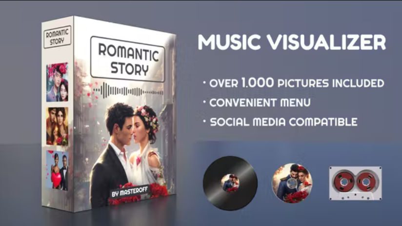 Videohive Romantic Love Story Music Visualizer preview