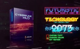 Cyberpunk HUD for After Effects and Premiere Pro AEJuice