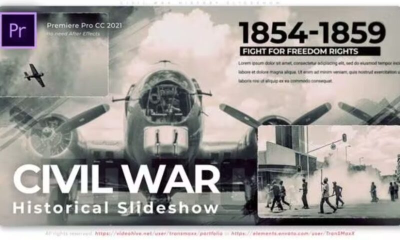 Videohive Civil War History Slideshow