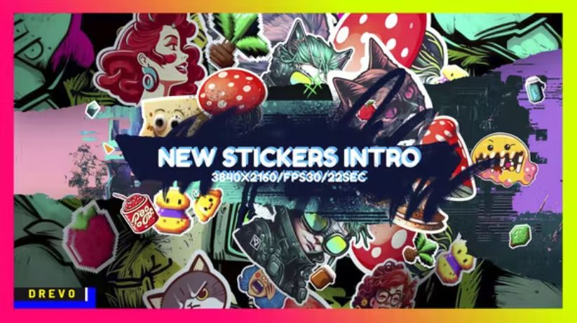 Videohive New Stickers Intro preview
