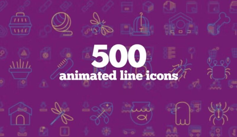 Motion Array 500 Animated Line Icons (Part 6)