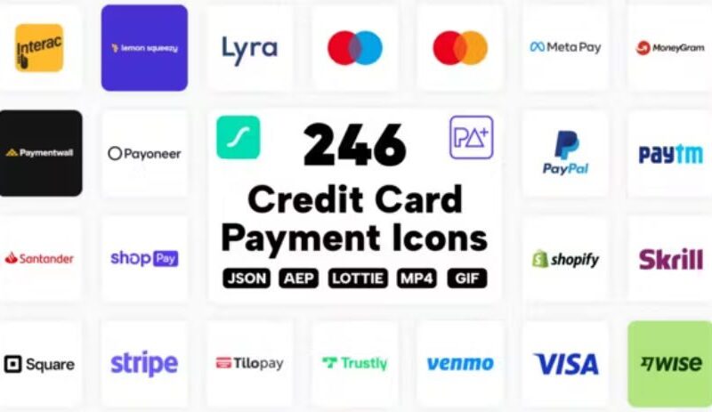 Videohive 246 Credit Card & Payment Lottie Icons