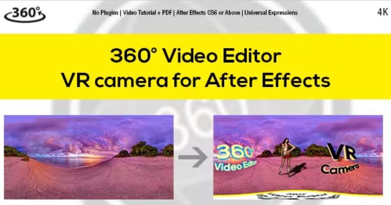 Videohive 360° Video Editor v1.5 & VR Camera for After Effects