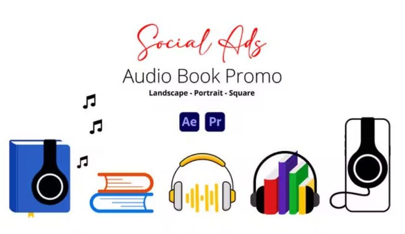 Videohive Audio Book Promo Social Ads