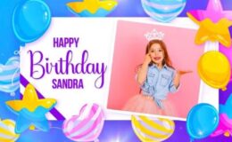 Videohive Happy Birthday Sandra Slideshow (MOGRT)