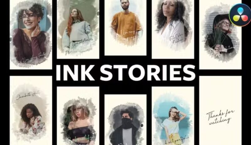 Videohive Instagram Ink Historical Stories for DaVinci Resolve