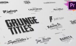 Videohive Just Type | Grunge Titles For Premiere Pro MOGRT