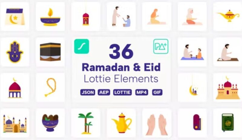 Videohive Ramadan & Eid Lottie Elements