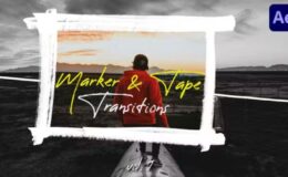 Videohive Marker & Tape Transitions Vol. 1