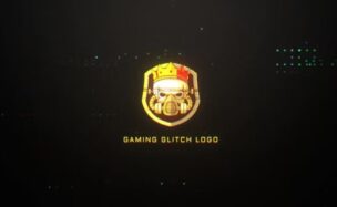 Motion Array Gaming Glitch Logo + Sound effects