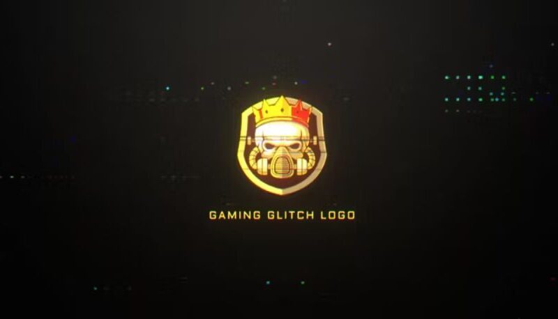Motion Array Gaming Glitch Logo + Sound effects