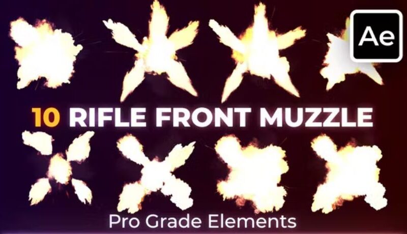 Videohive Rifle Front Muzzle Flashes