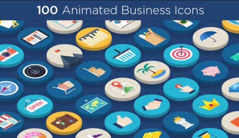 Videohive 100 Animated Business Icons