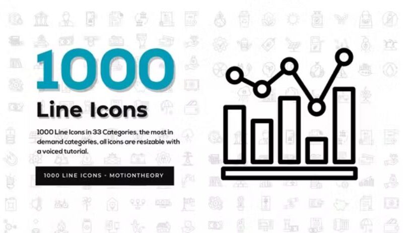 Videohive 1000+ Line Icons Pack