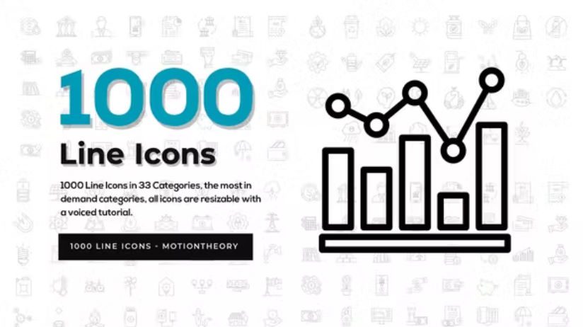 Videohive 1000+ Line Icons Pack preview