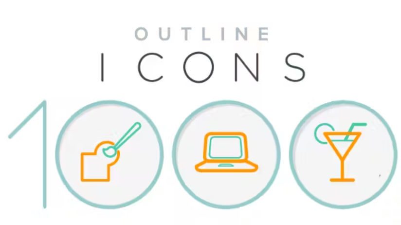 Videohive 1000 Outline Icons preview