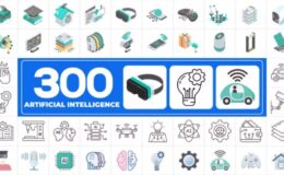 Videohive 300 Icons Pack - Artificial Intelligence