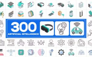 Videohive 300 Icons Pack – Artificial Intelligence