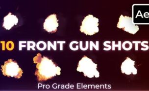 Videohive Front Gun Muzzle Flashes