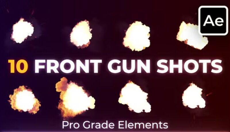 Videohive Front Gun Muzzle Flashes