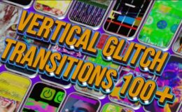 Videohive 110 Vertical Glitch Transition Pack