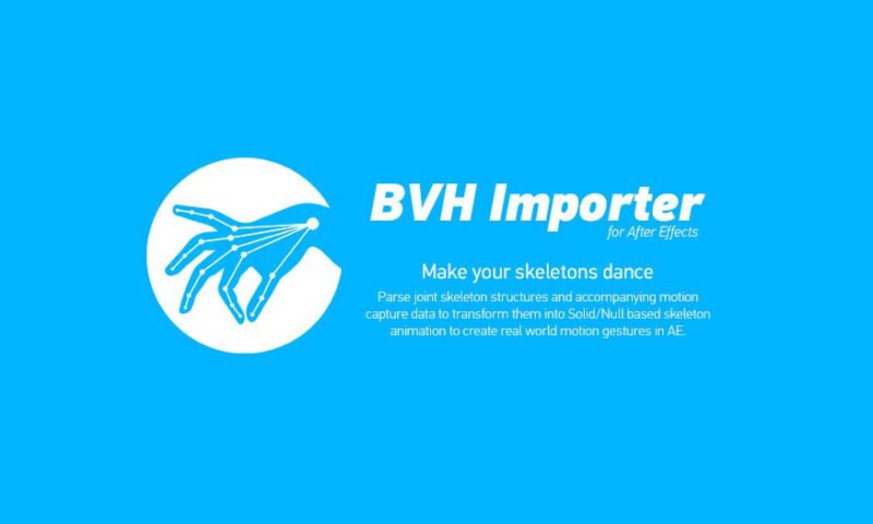 Aescripts BVH Importer v1.6 Win/Mac