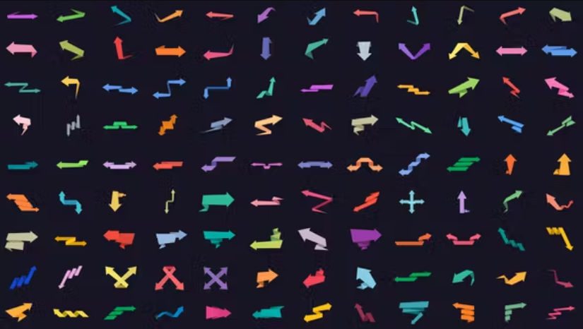 Videohive 108 Origami Arrows preview