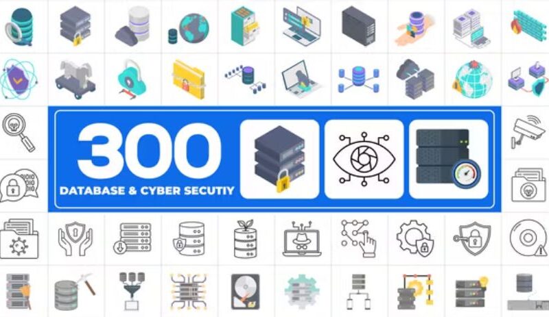 Videohive 300 Icons Pack – Cyber Security