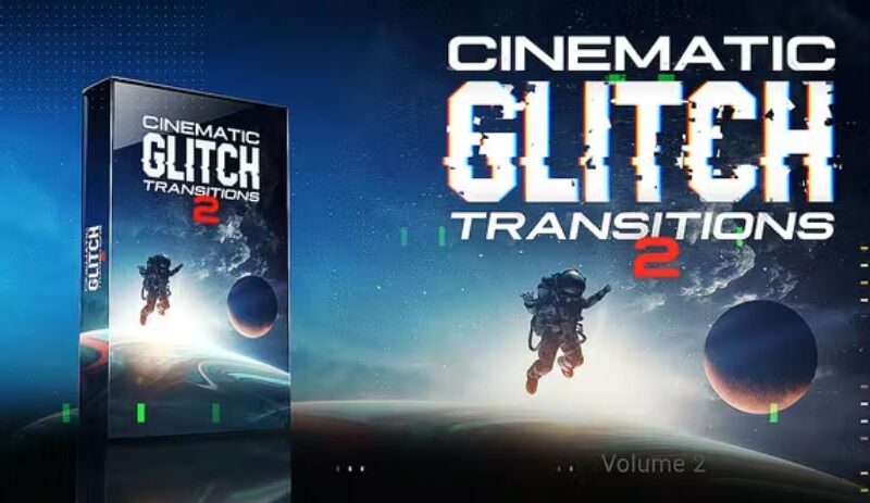 Videohive Cinematic Glitch Transitions Pack. Vol. 2