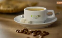 Videohive Coffee Americano Mockup Logo Opener