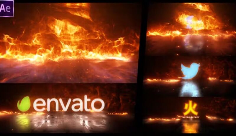 Videohive Fire Storm Logo Reveal