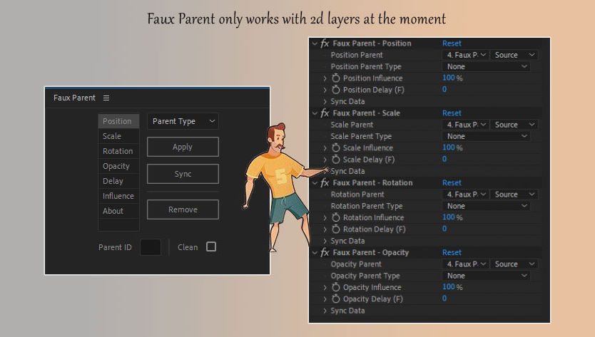 Aescripts Faux Parent v1.1 Win/Mac preview