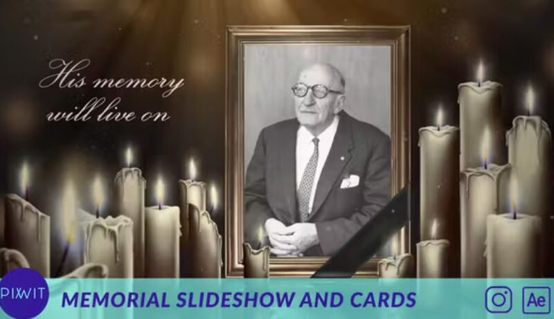 Videohive Memorial Slideshow and Cards
