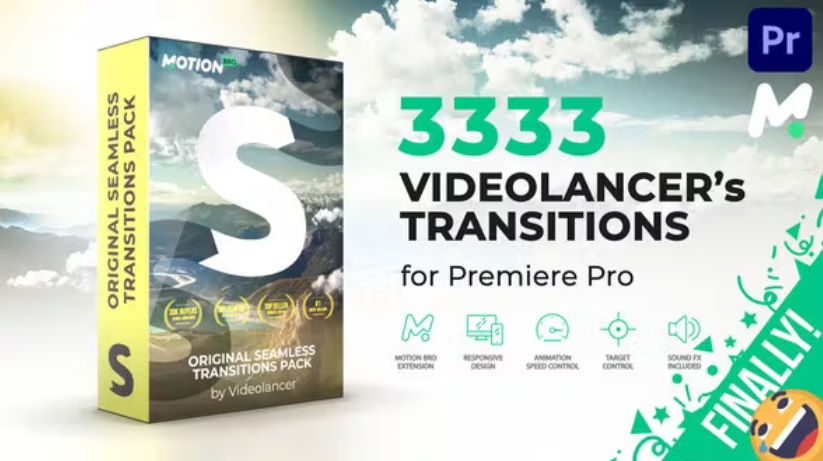 Videohive Videolancer's Transitions for Premiere Pro cover preview
