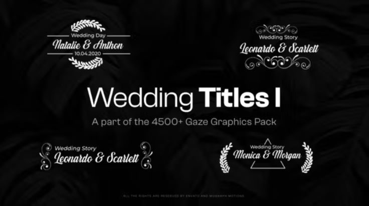 Videohive Elegant Wedding Titles