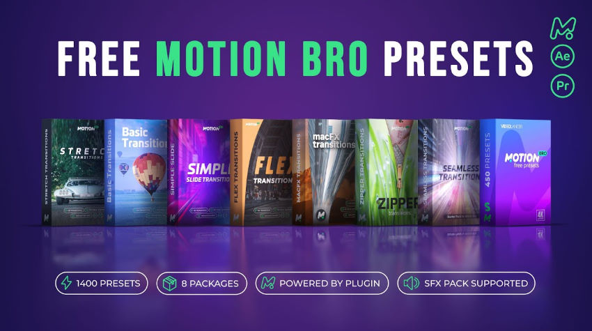 Free Motion Bro Presets for After Effects cover preview