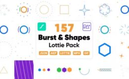Videohive 157 Bursts & Shapes Lottie Pack