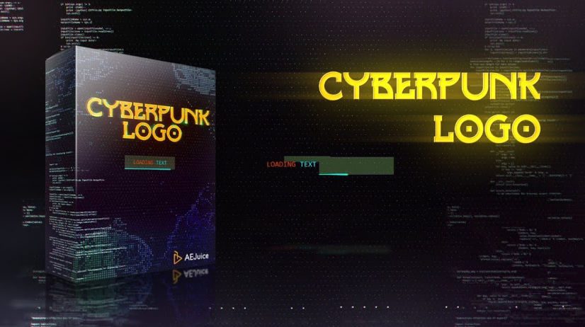AEJuice Cyberpunk Glitch Logo Animation preview