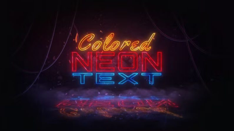 Motionarray Glitch Neon Logo Reveal