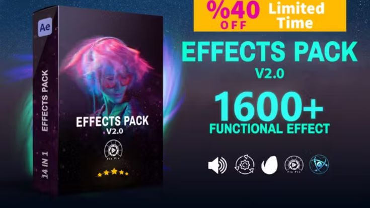 Videohive Effects Pack V2.0 - Transitions ,Effects ,Footages and Presets  and more - INTRO HD