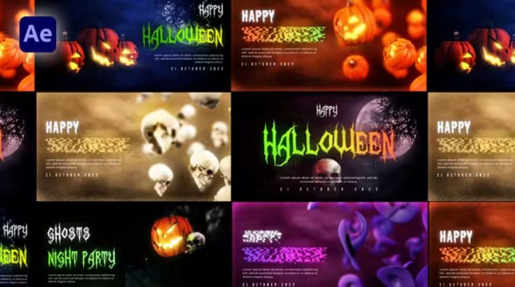 Videohive Halloween Spooky Greeting Pack