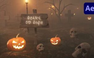 Videohive Scary Halloween 3D Logo Intro