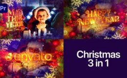 Videohive Christmas 3 in 1 | Happy New Year | Titles and Logo Opener | MOGRT