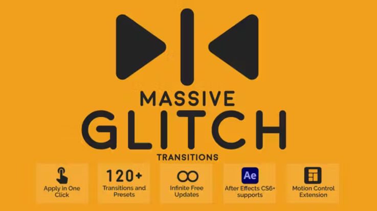 Videohive Massive Glitch Transitions
