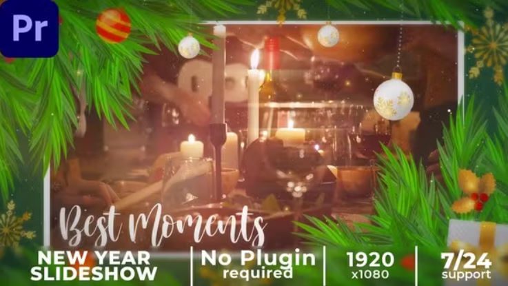Videohive Lovely Christmas Slideshow || New Year Slideshow MOGRT